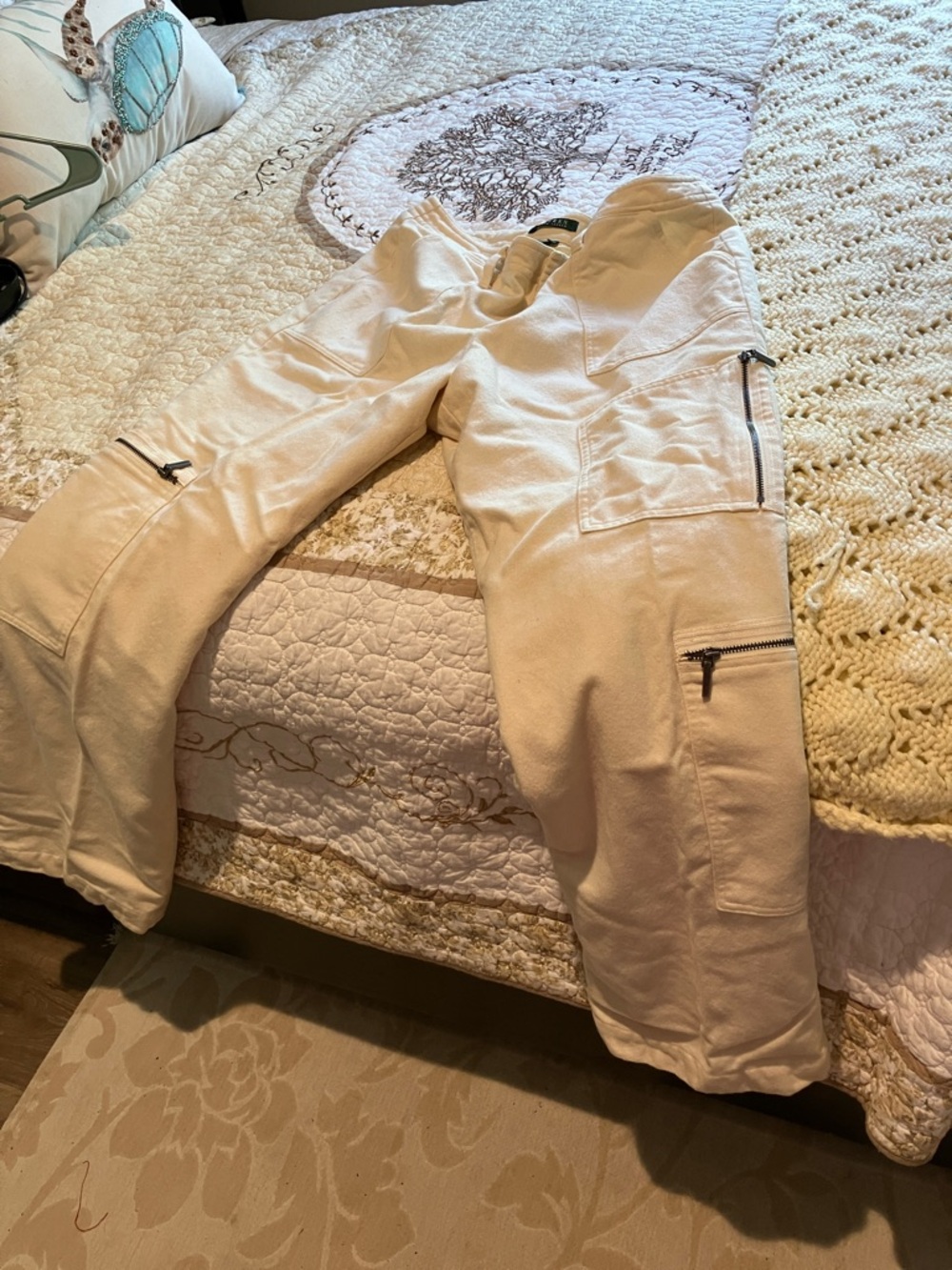 Vintage Ralph Lauren Cream Wool pants with Green Label - Picture 4 of 5